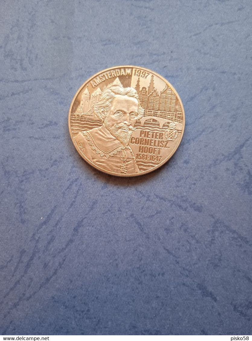 Paesi Bassi-5 Euro 1997-piter Cornelisz Hooft-moneta Commemorativa - Variëteiten En Curiosa