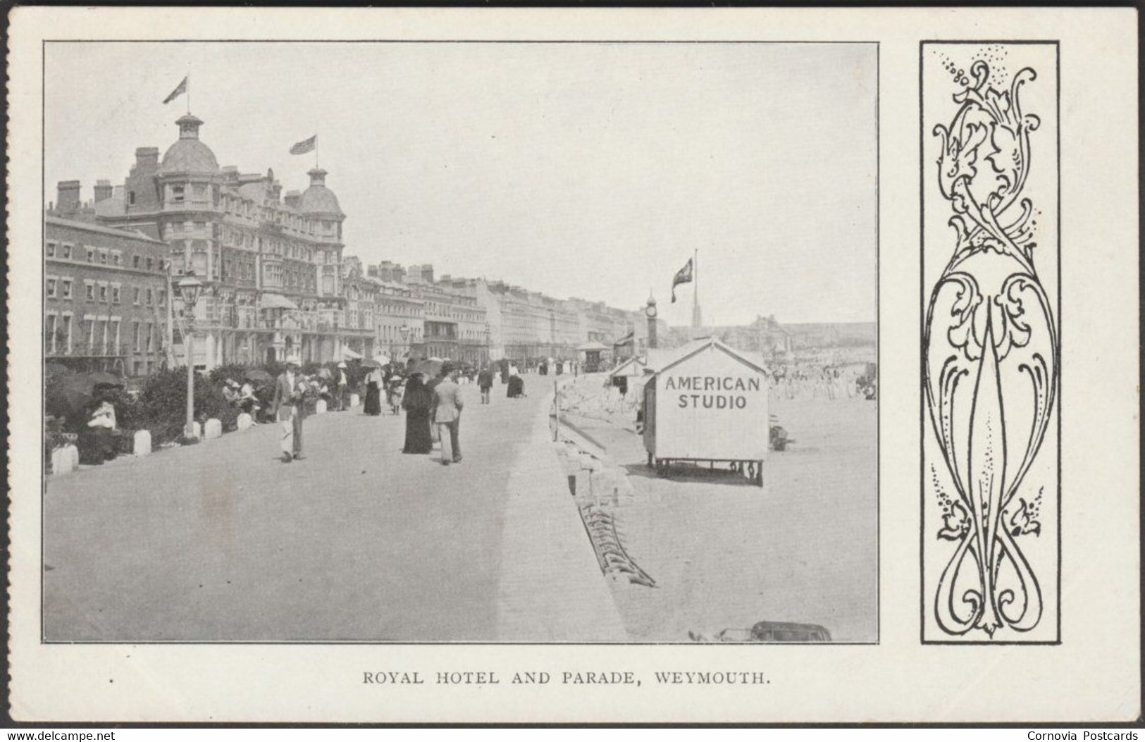 Royal Hotel And Parade, Weymouth, Dorset, C.1905-10 - Art Nouveau Postcard - Weymouth