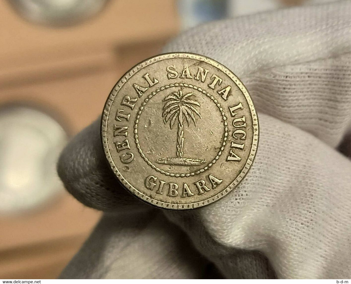 Cuba Ficha Vale Para Una Ración Central Santa Lucia Gibara 1884 - Monétaires / De Nécessité
