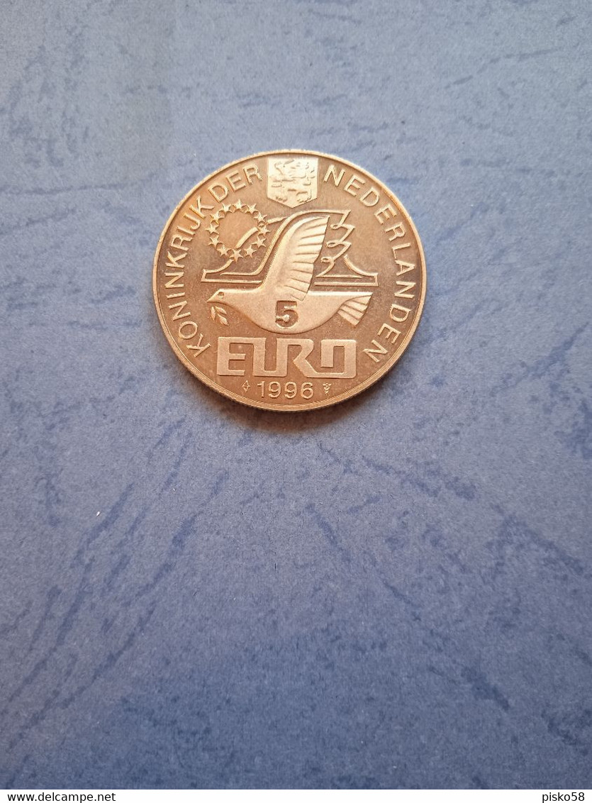 Paesi Bassi-5 Euro 1996-constantun Huygens-moneta Commemorativa - Variëteiten En Curiosa