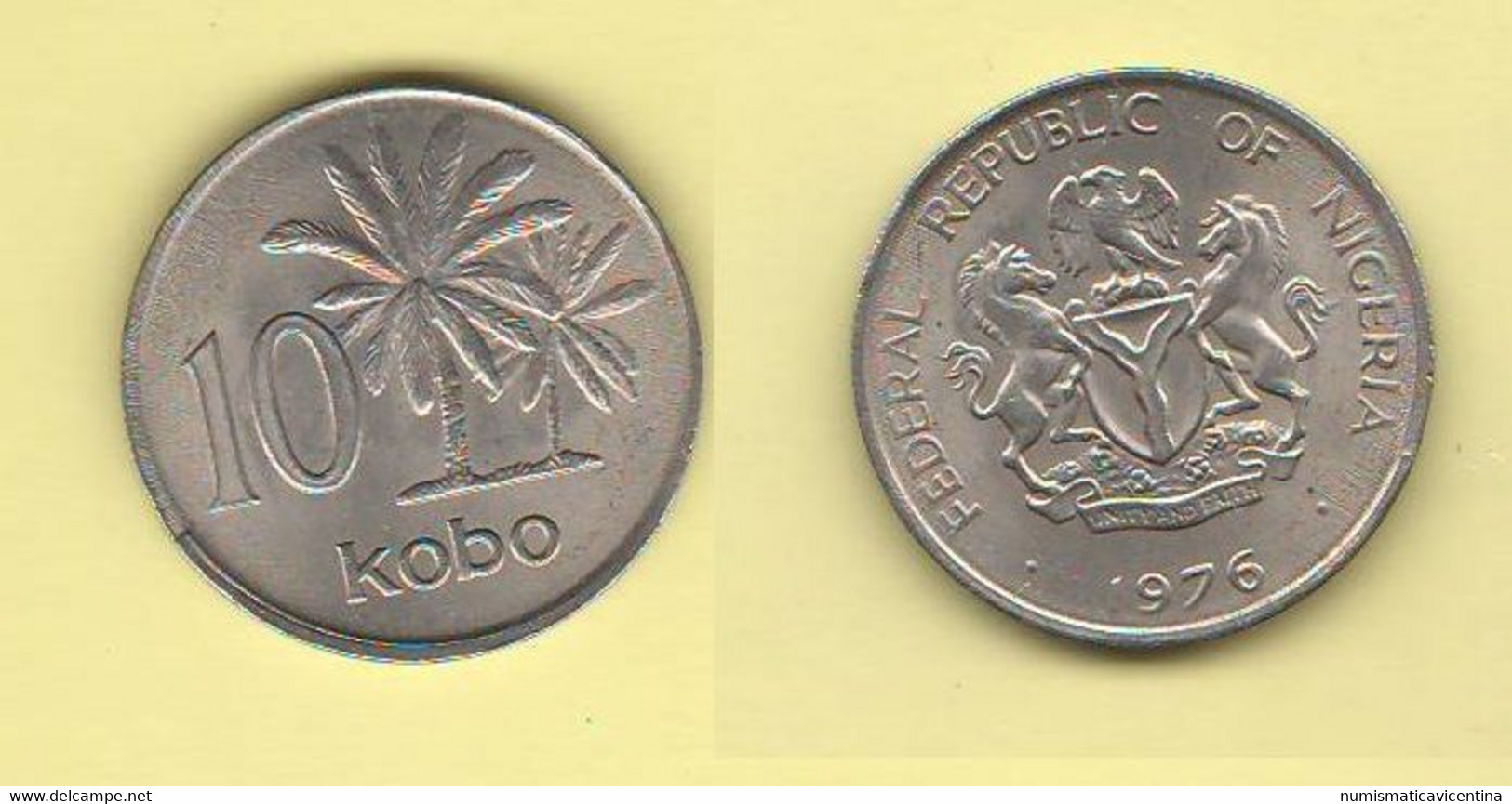 NIGERIA 10 Kobo 1976 Nickel Coin - Nigeria