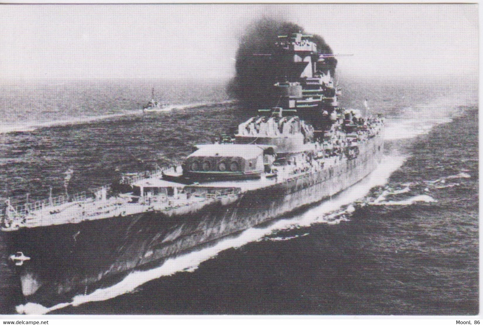 THEME BATEAU - NAVIRE DE GUERRE - LE BATIMENT JEAN BART 1940 CUIRASSE  + CACHET SOCIETE DES TRANSPORTS ST NAZAIRE - Warships