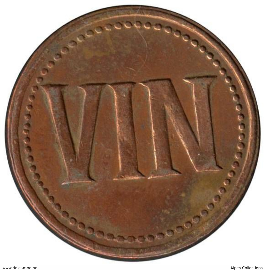 LYON - NR07 - Monnaie De Nécessité -  Manufacture Lyonnaise - VIN - Monétaires / De Nécessité