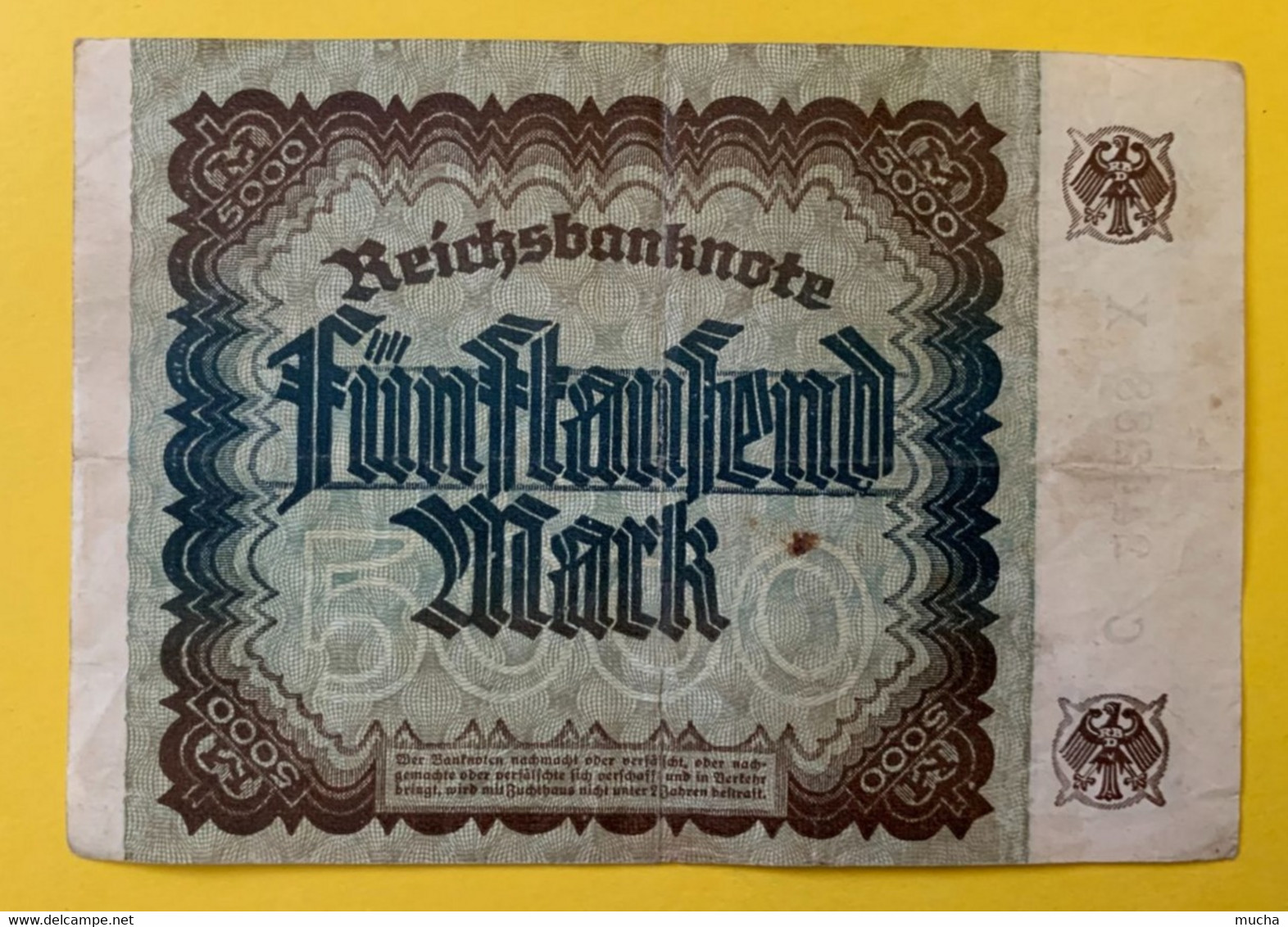 AB35 - Reichsbanknote 5000 Mark 1922 - 5.000 Mark