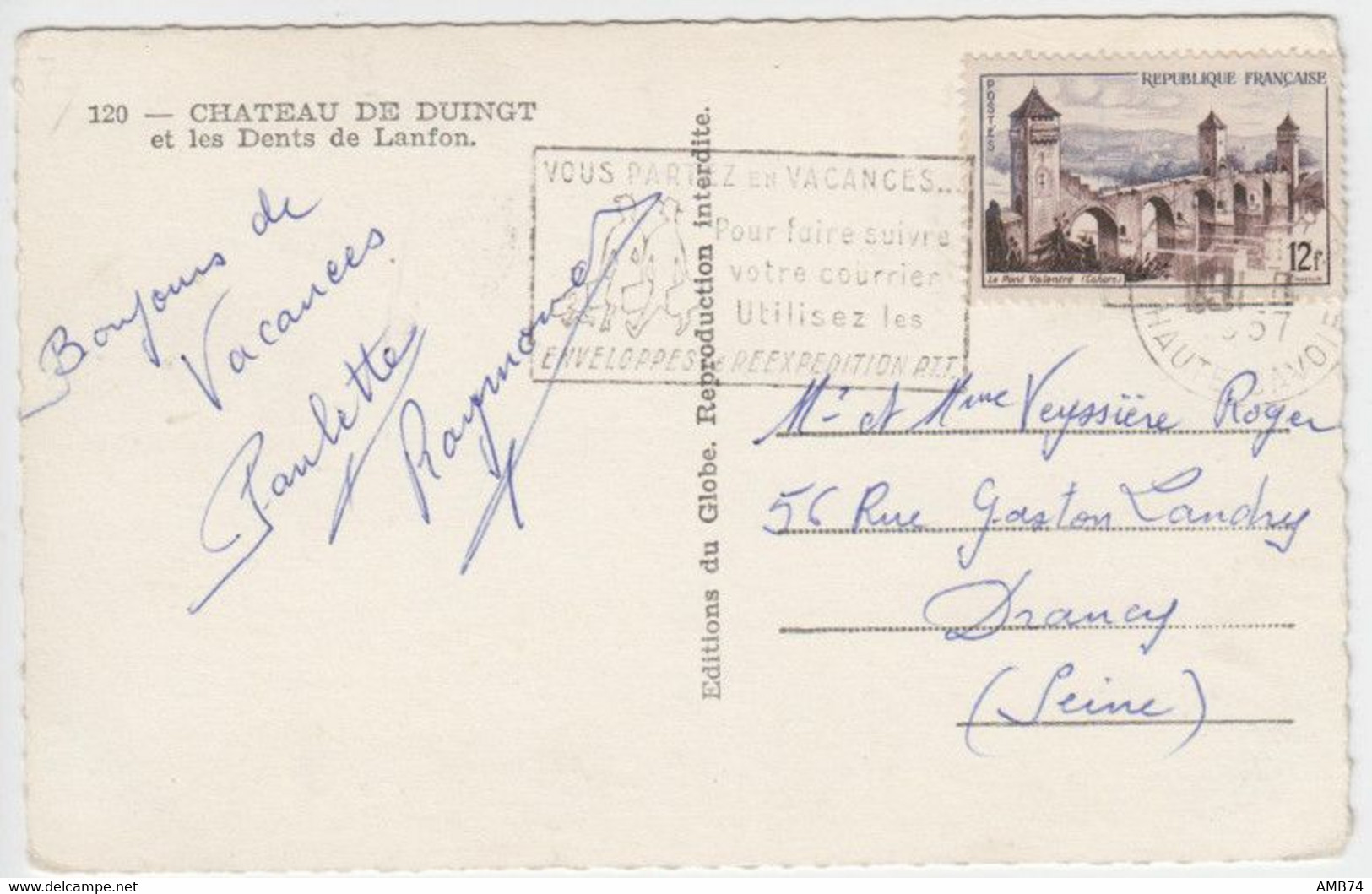 74-2583 - Carte Postale Haute Savoie (74) - DUINGT - Lac D'Annecy- Château de Duingt - Duingt