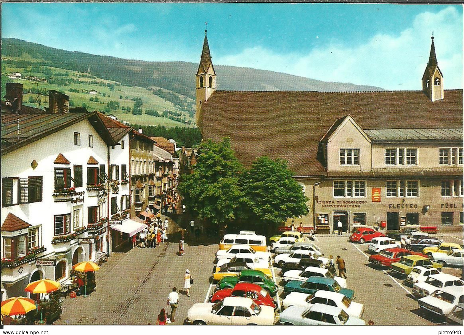 Vipiteno, Sterzing (Bolzano) Piazza Centrale, Auto D'Epoca, Place Centrale, Central Square, Old Cars, Zentrumsplatz - Vipiteno