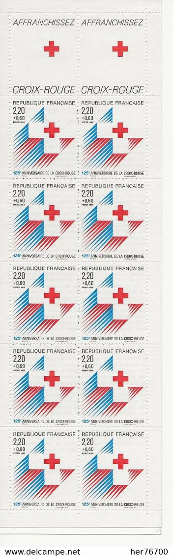 CARNET CROIX ROUGE  TIMBRES  NSTDC   VERSO  DU CARNET   S TDC - Red Cross