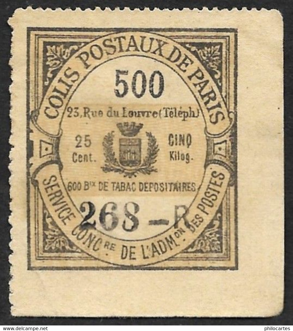 Colis Postaux  De  Paris Pour Paris  1901-03 - Acheminement Normal  25c - Spink/Maury  N° 28 - Cote 30e - Ungebraucht