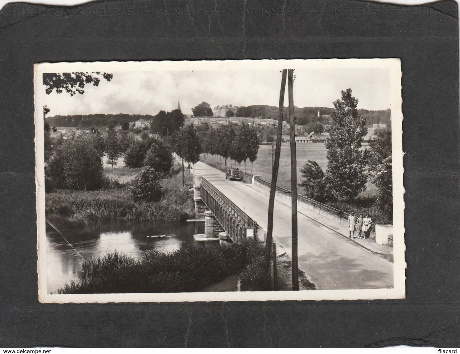 107557        Francia,     Montfort-le-Rotrou,  Le  Pont  Sur L"Huisne Et  Vue  D"ensemble,  VG  1962 - Montfort Le Gesnois