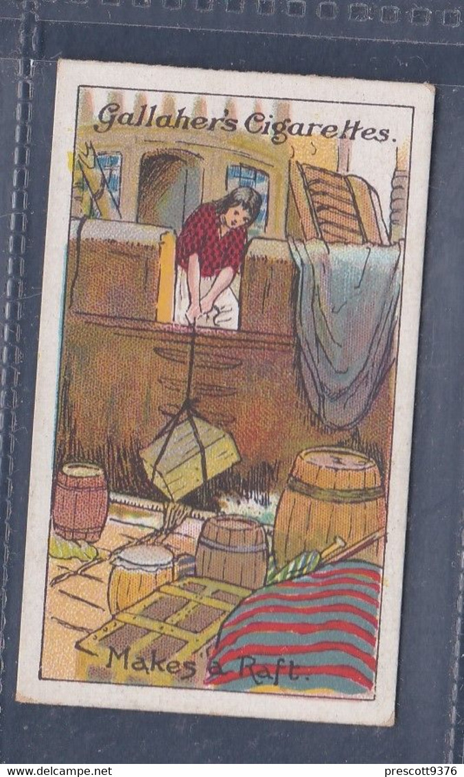 Robinson Crusoe 1928 - 23 Makes A Raft  - Gallaher Original Cigarette Card. - Gallaher