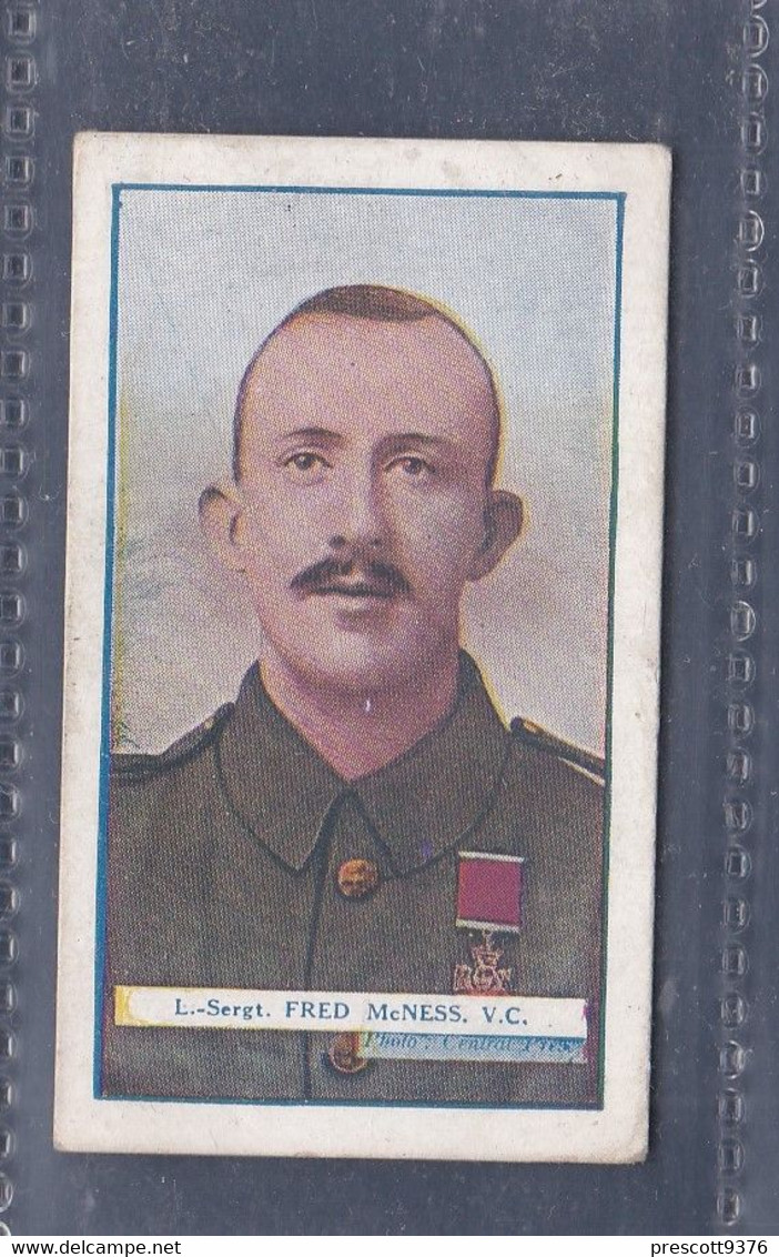 Great War, VC Heroes 1917 -  156 L/Sgt Frank McNess VC - Gallaher Original Cigarette Card. - Gallaher