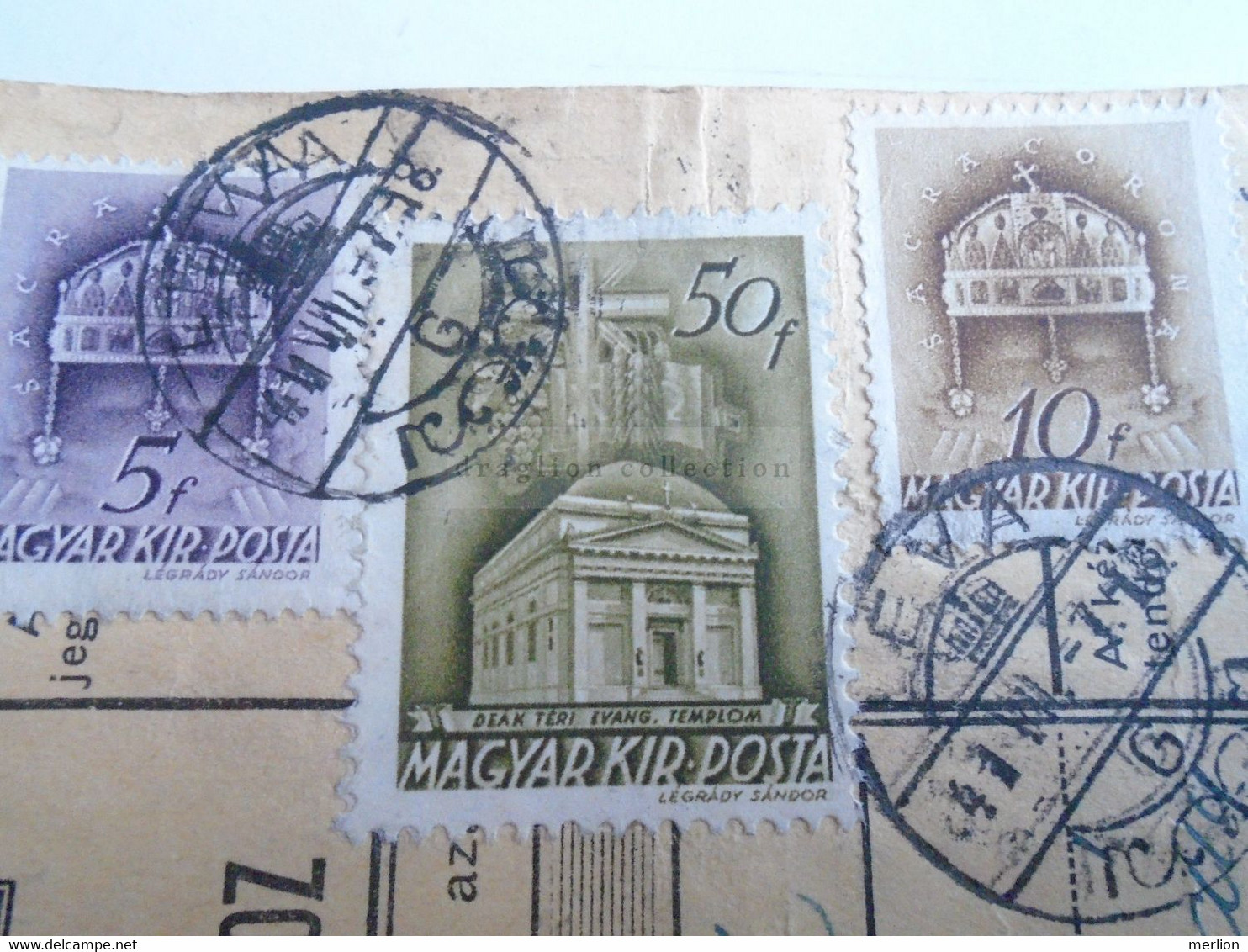 D187421  Parcel Card  (cut) Hungary 1941  LÉVA  Levoca  (Slovakia)   - Kapuvár - Postpaketten