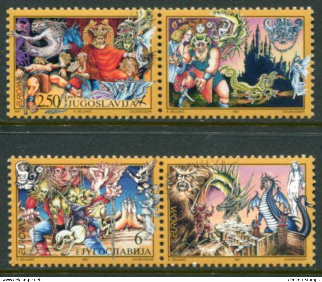 YUGOSLAVIA 1997 Europa: Sagas And Legends With Labels MNH / **.  Michel 2821-22 - Neufs