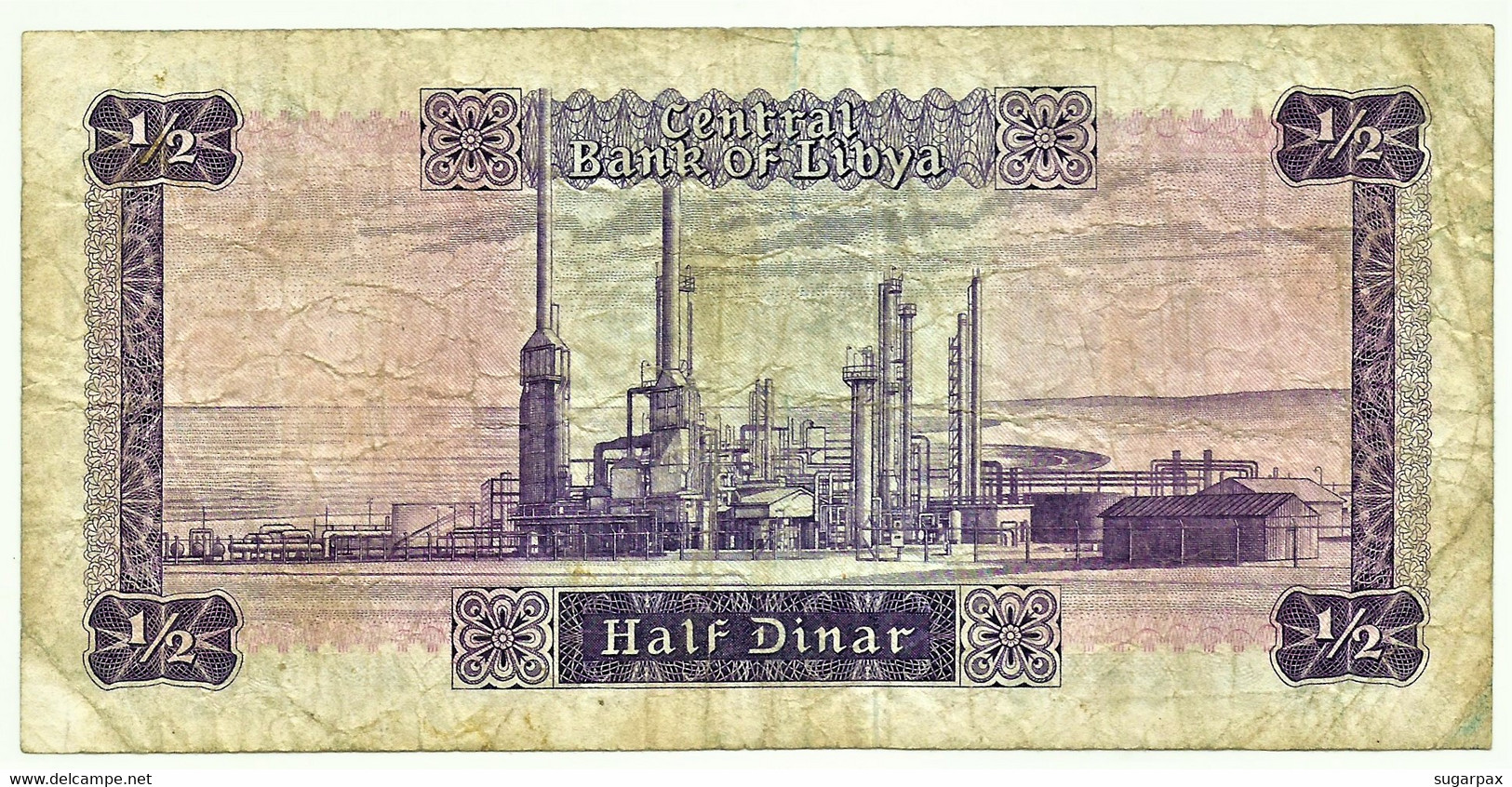 LIBYA - 1/2 Dinar - (1972 ) - P 34.b - Sign. 4 - Libya
