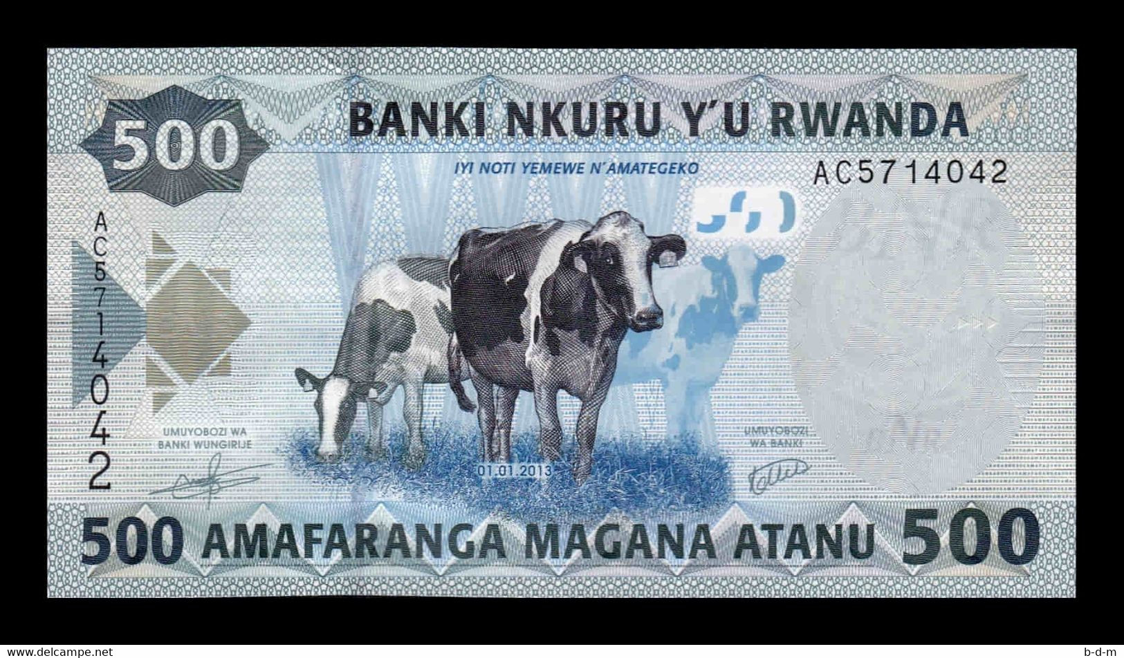 Ruanda Rwanda 500 Francs 2013 Pick 38 SC UNC - Rwanda