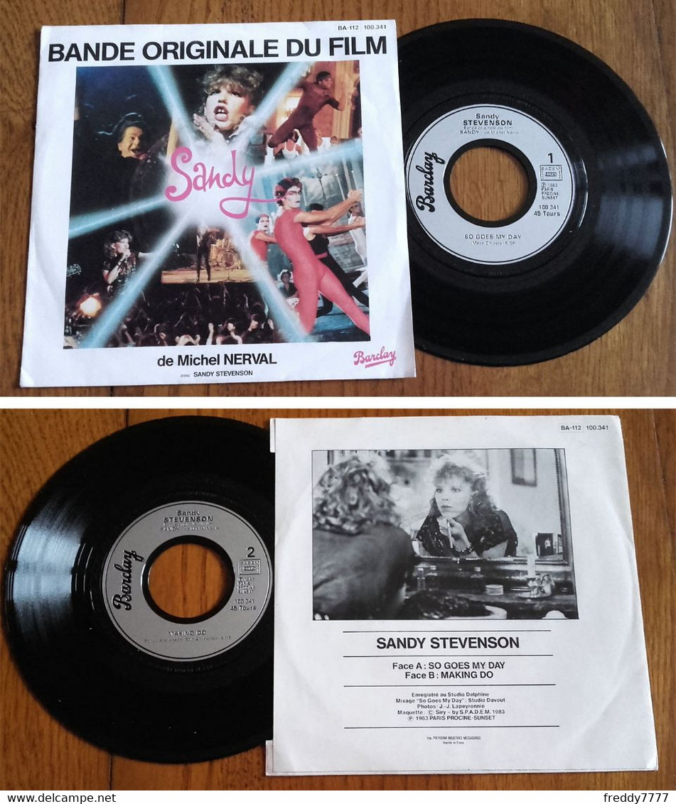 RARE French SP 45t RPM (7") BOF "SANDY" (1983) - Musiche Del Mondo