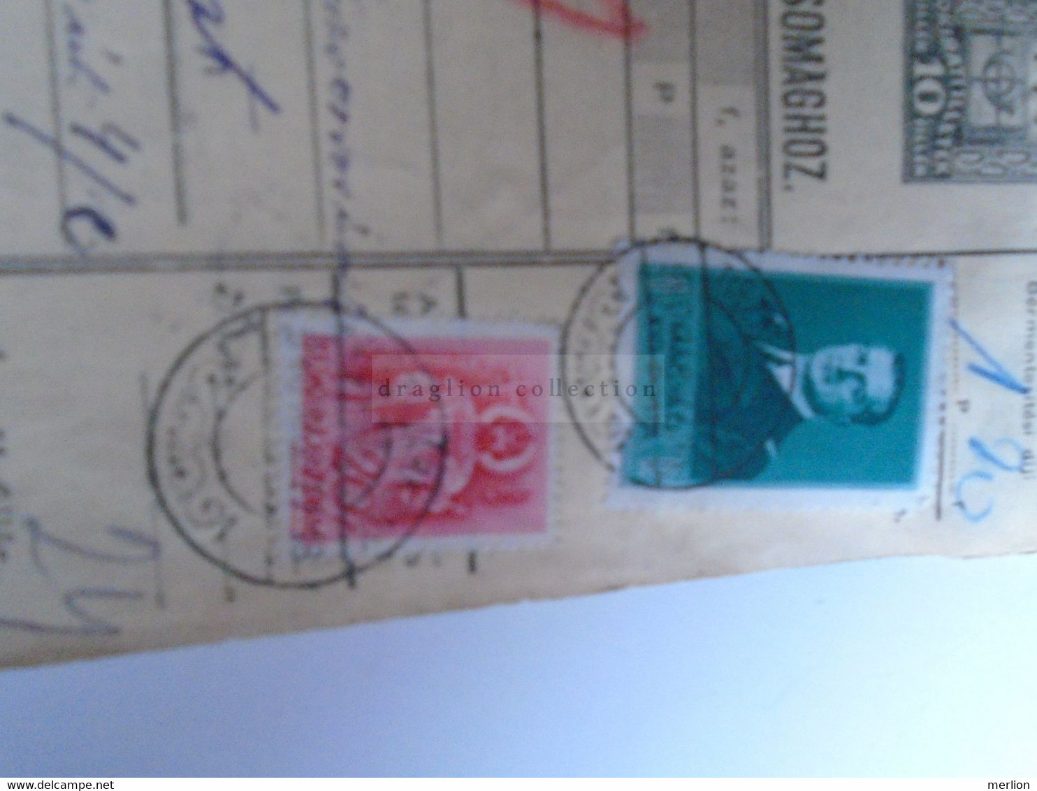 D187451    Parcel Card  (cut) Hungary 1940 TISZAVÁRKONY - Paketmarken
