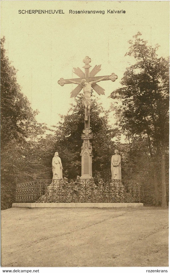 Lot 2 X CPA Scherpenheuvel Kruisweg  Chemin De La Croix  Montaigue Kalvarie Rosenkransweg ZELDZAAM (In Zeer Goede Staat) - Scherpenheuvel-Zichem