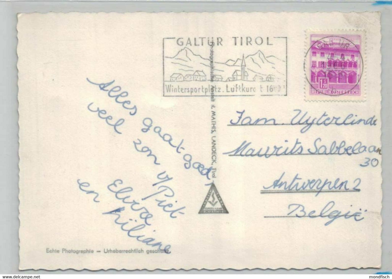 Galtür 1966 - Gasthof Alpenrose - Galtür