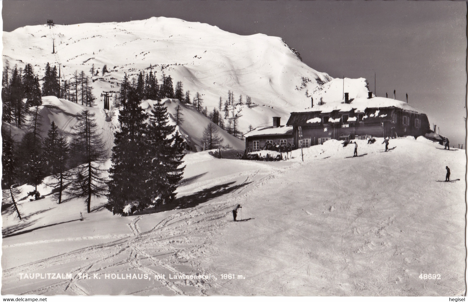 1966, Österreich, Tauplitzalm ,Th. K. Hollhaus Mit Lawinenstein, Totes Gebirge, Steiermark - Tauplitz