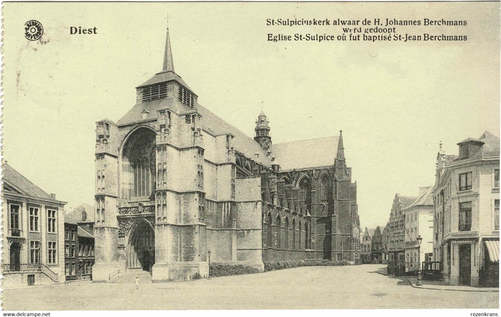 Lotje Van 2 Postkaarten Diest Sint Sulpiciuskerk & Jubelfeesten Johannes Berchmans (In Zeer Goede Staat) - Diest