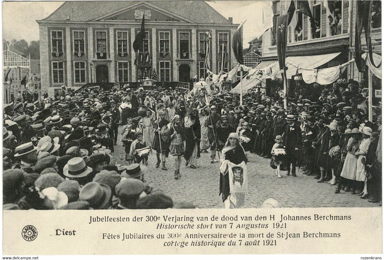 Lotje Van 2 Postkaarten Diest Sint Sulpiciuskerk & Jubelfeesten Johannes Berchmans (In Zeer Goede Staat) - Diest
