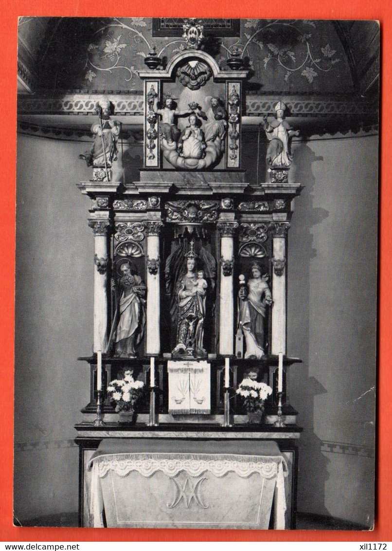 IKF-02 Enney Autel De La Chapelle, En Bois Sculpté En 1717 Par M. Gollas De Charmey. Grand Format Non Circulé - Chapelle