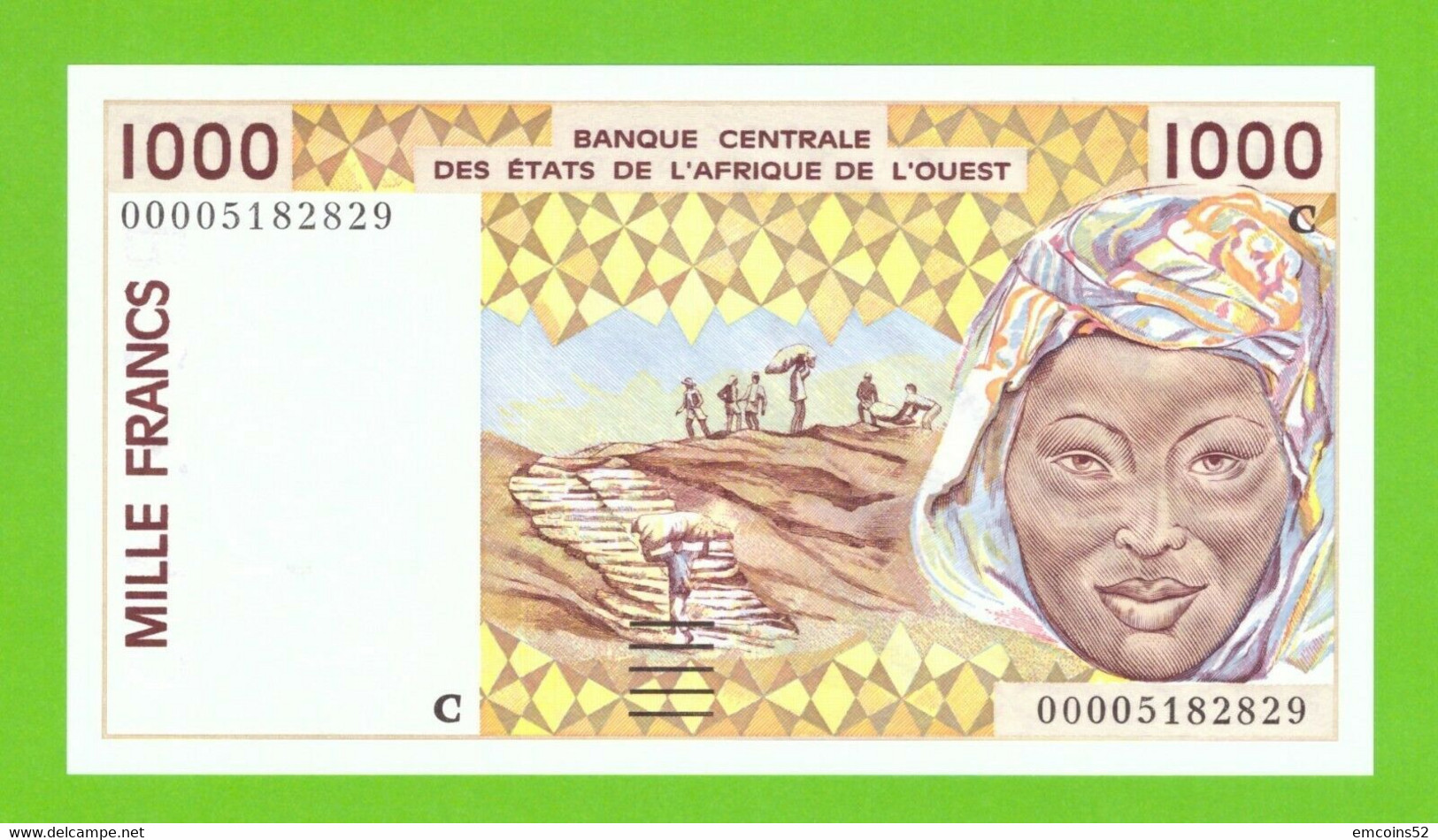 BURKINA FASO W.A.S. 1000 FRANCS 2000  P-311Ck  UNC - Burkina Faso