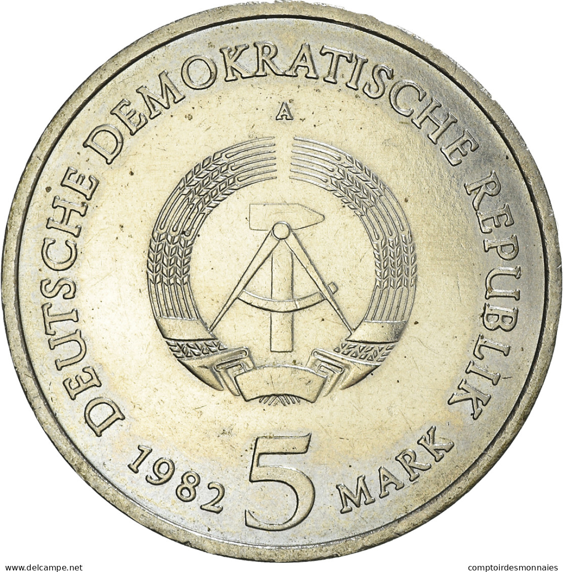 Monnaie, GERMAN-DEMOCRATIC REPUBLIC, 5 Mark, 1982, Berlin, Goethe's Weimar - 5 Mark