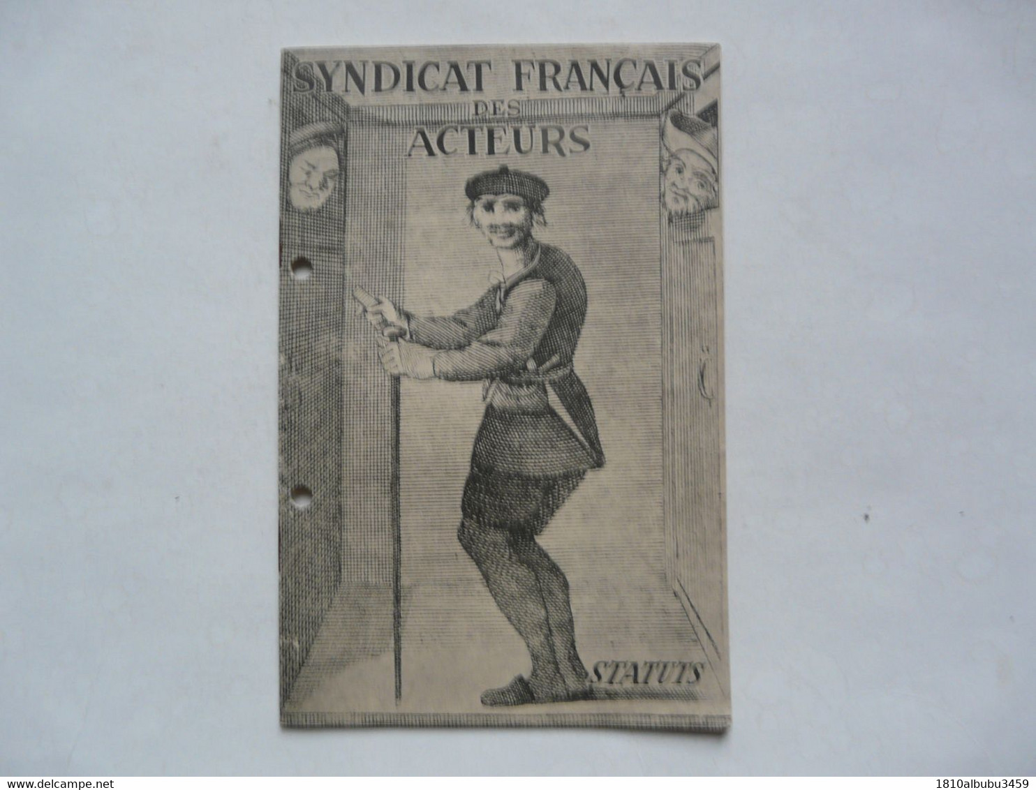 FASCICULE - SYNDICAT FRANCAIS DES ACTEURS : Statuts - Audio-Visual