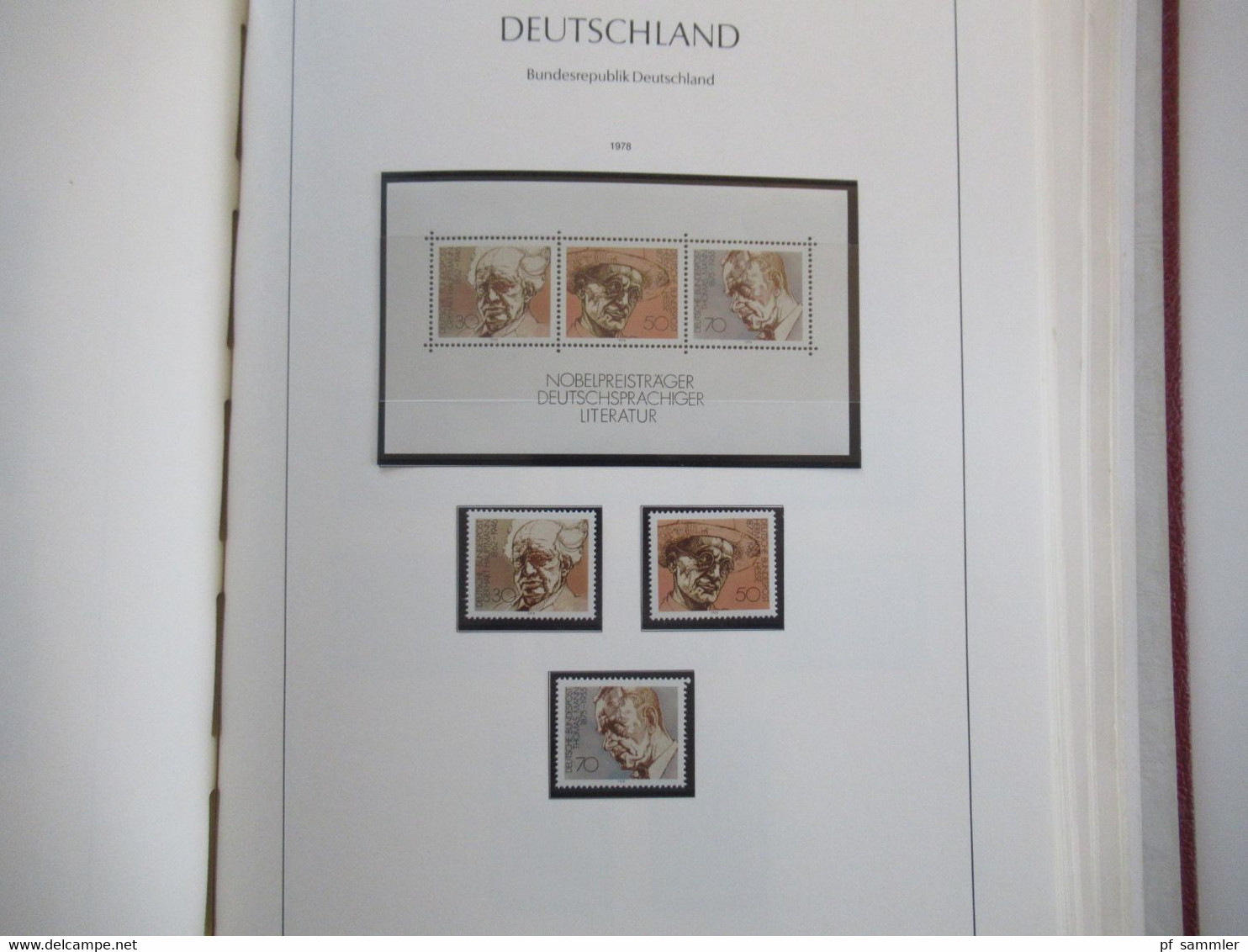 BRD / BUND 1972 - 1986 sauber ** / postfrisch im Leuchtturm Vordruck Album überkomplett mit Blockeinzelmarken!