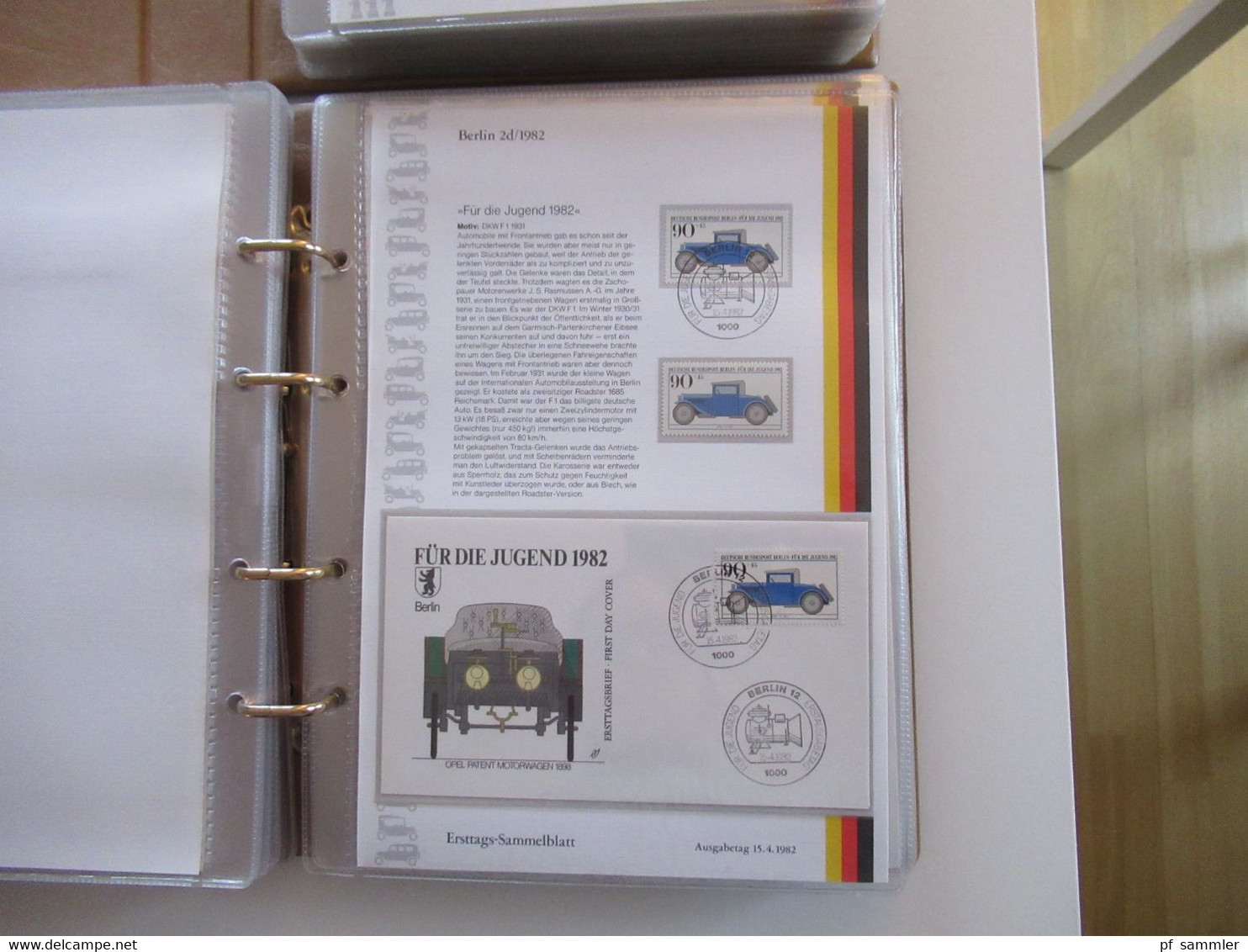 Berlin (West) 1981 - 1984 2 dicke Alben mit Ersttags Sammelblatt / 90 Erstags Sammelblätter sauber gesammelt aus dem Abo