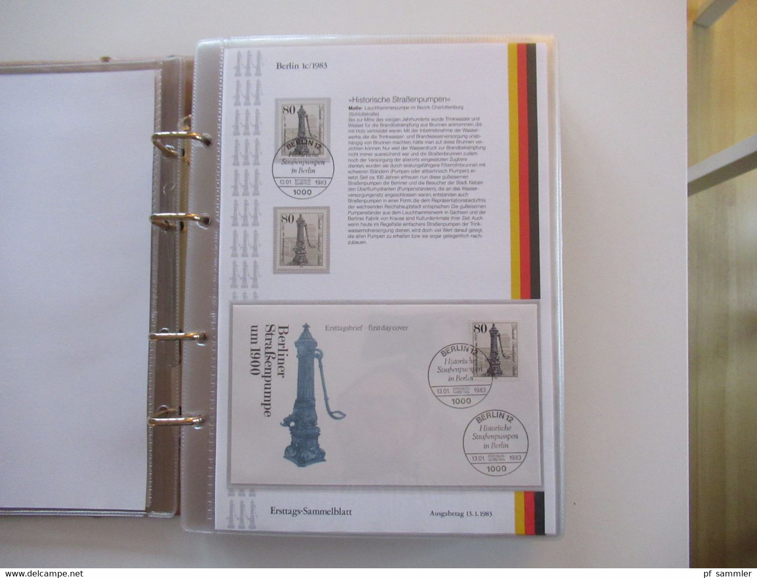 Berlin (West) 1981 - 1984 2 dicke Alben mit Ersttags Sammelblatt / 90 Erstags Sammelblätter sauber gesammelt aus dem Abo