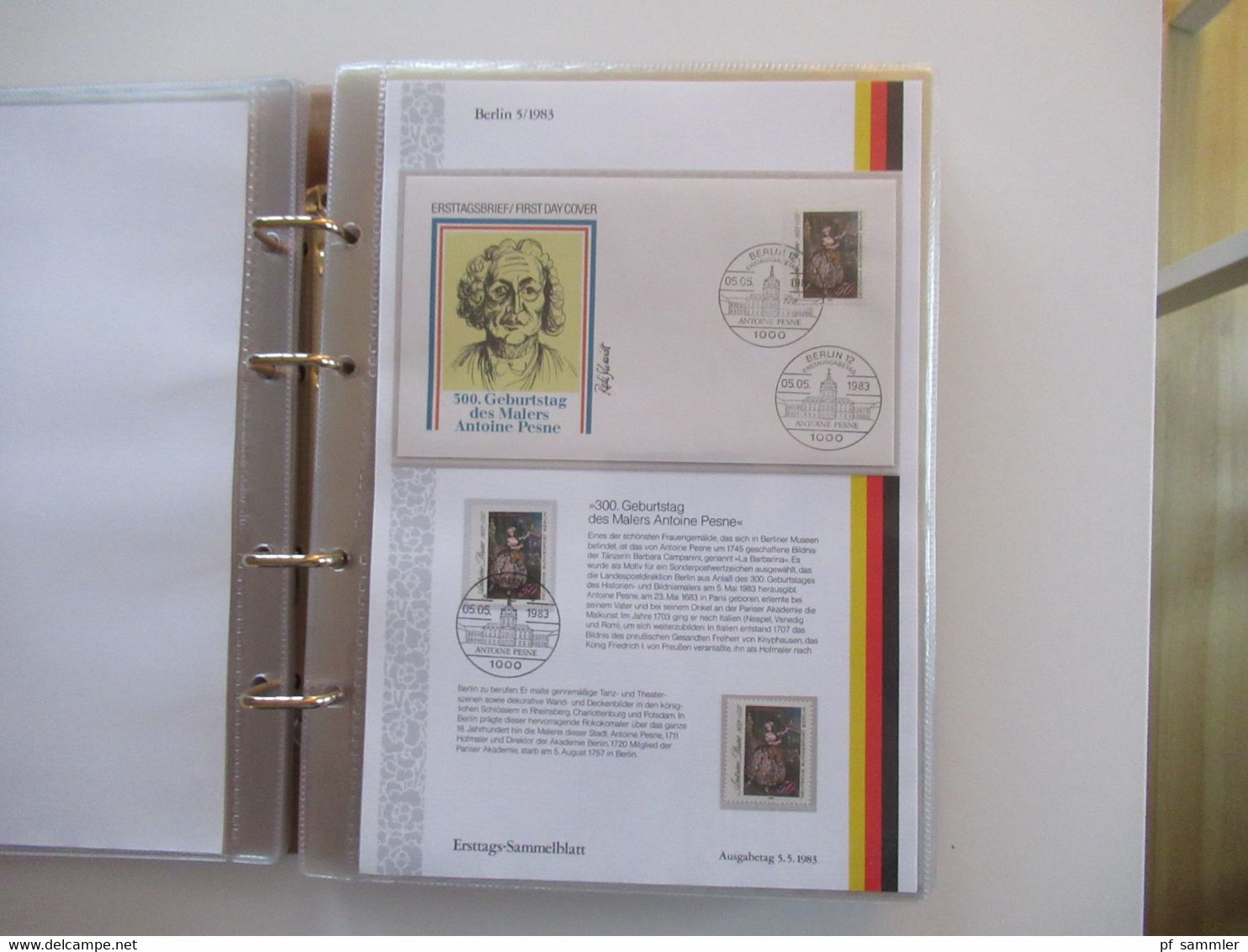 Berlin (West) 1981 - 1984 2 dicke Alben mit Ersttags Sammelblatt / 90 Erstags Sammelblätter sauber gesammelt aus dem Abo
