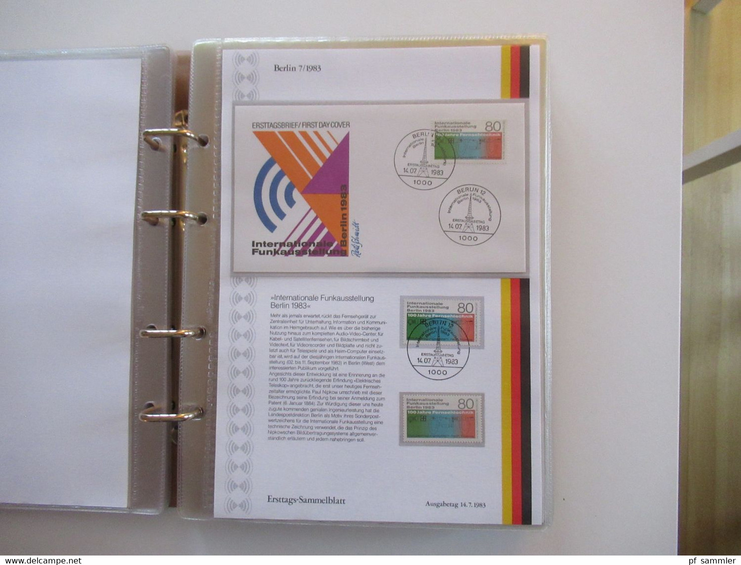 Berlin (West) 1981 - 1984 2 dicke Alben mit Ersttags Sammelblatt / 90 Erstags Sammelblätter sauber gesammelt aus dem Abo