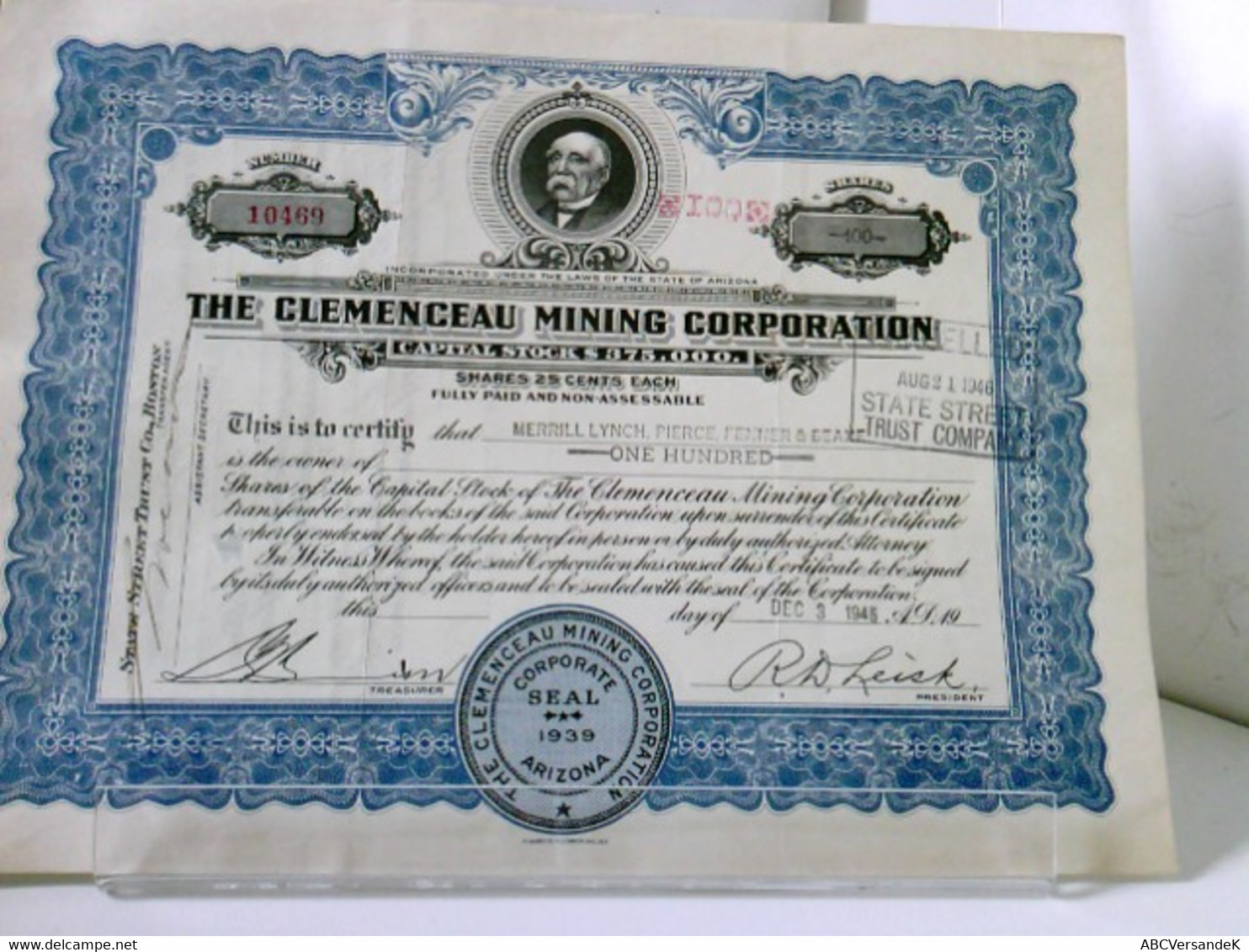 Aktie: The Clemenseau Mining Corporation - Raritäten