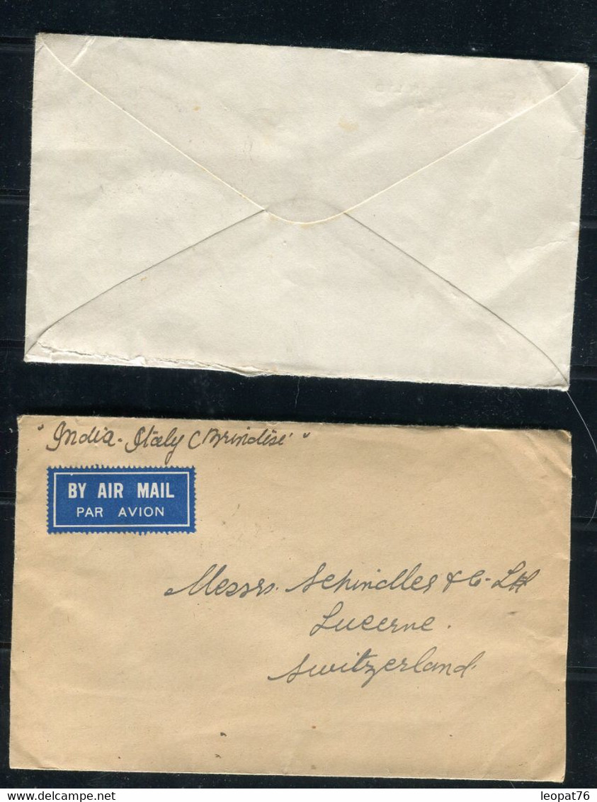 Indes Anglaises - Lot De 4 Enveloppes Période 1939/45, à étudier - 1936-47 Roi Georges VI