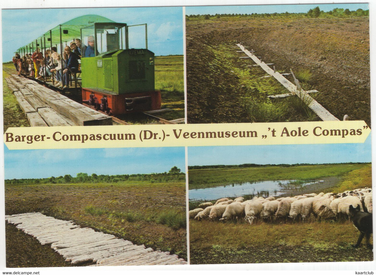 Barger Compascuum: Veentreintje, 2x Veenbrug, Schaapskudde - Veenmuseumdorp 't Aole Compas' - (gem. Emmen) - Nr. L 7489 - Emmen