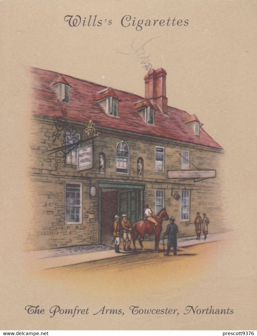 5 Pomfret Arms, Towcester Northants - Old Inns 1939  - Wills Cigarette Card - L Size 6x8cm - Wills