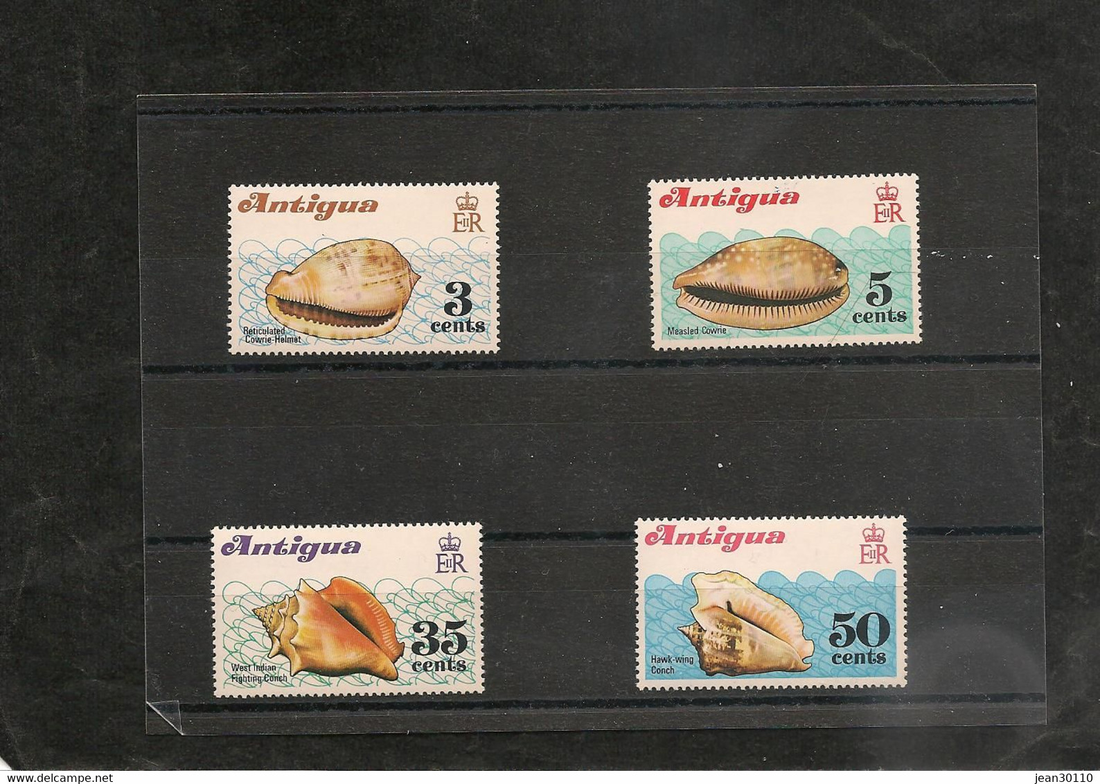 ANTIGUA 1972 COQUILLAGES N° Y/T : 279/282** - 1960-1981 Ministerial Government