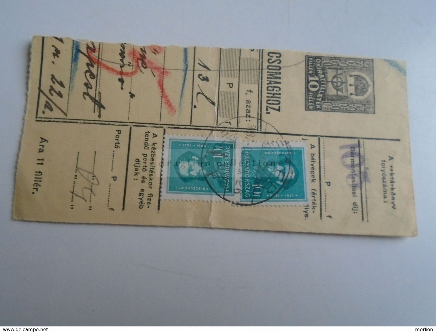 D187472   Parcel Card  (cut) Hungary 1937 EGER - Colis Postaux