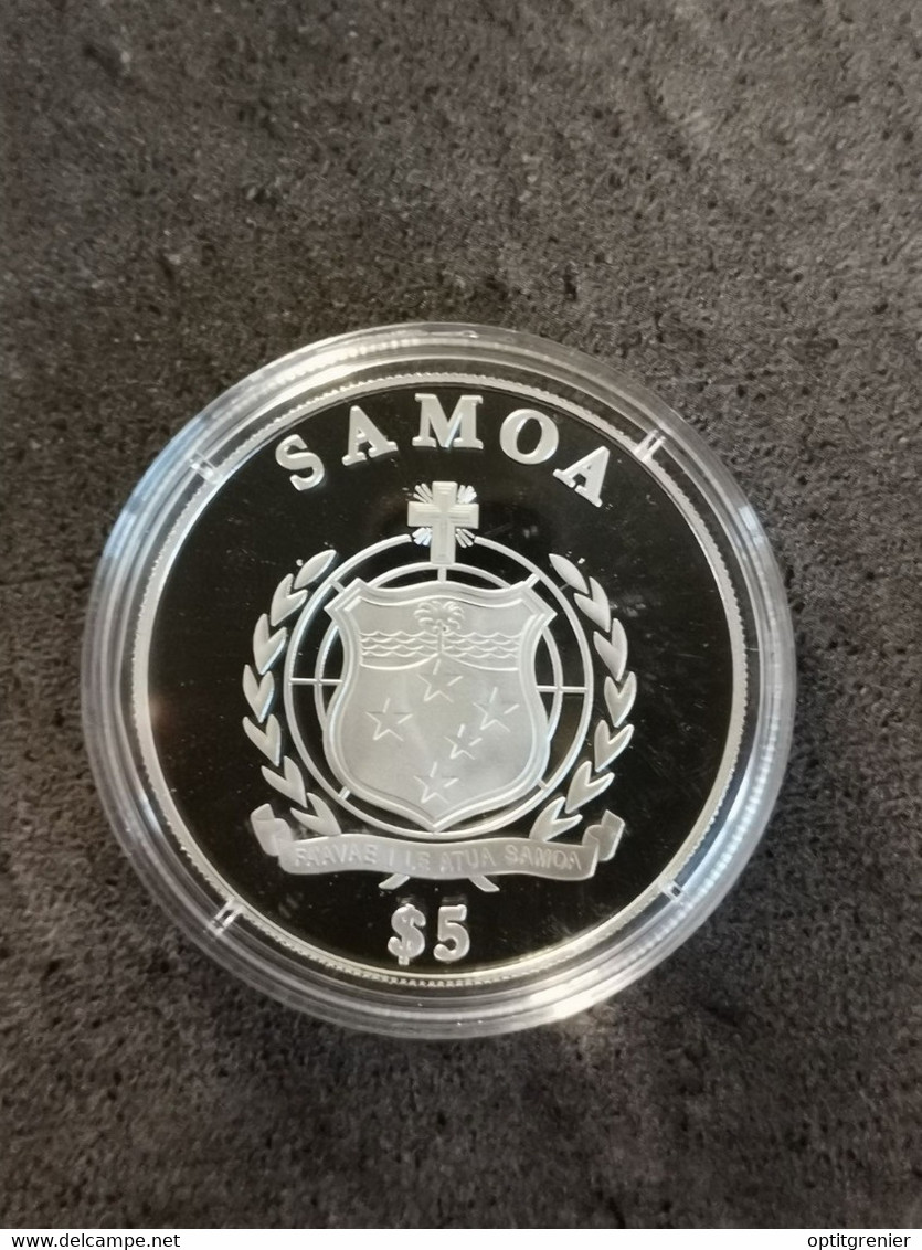 5 TALA 2012 (DOLLARS) ARGENT SAMOA / LES 10 COMMANDEMENTS / II - TU NE PRONONCERAS LE NOM DE DIEU QU'AVEC RESPECT - American Samoa