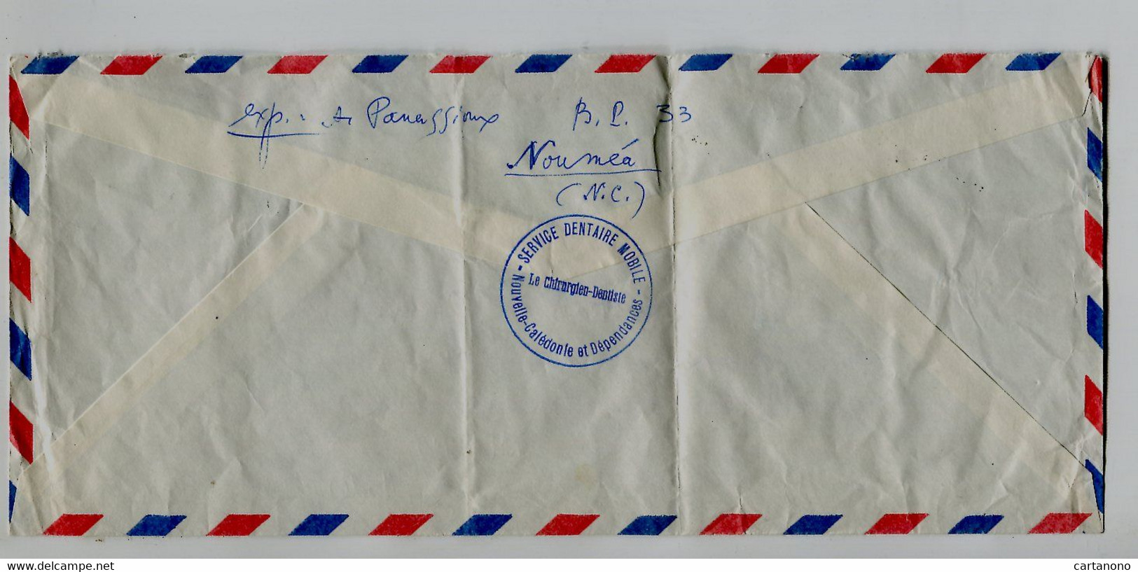 NOUVELLE CALEDONIE 1961 - Affr. Sur Lettre Par Avion + Cachet "Service Dentaire Mobile Le Chirurgien Dentiste" - Other & Unclassified