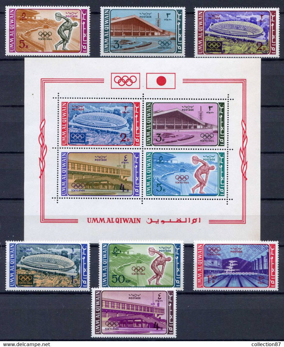 UMM Al QIWAIN 19 / 25 + BF 7 ⭐⭐ MNH < SERIE COMPLETE LUXE - OLYMPIC GAMES 1964 TOKYO - JEUX OLYMPIQUE - OLYMPIA - Zomer 1964: Tokyo