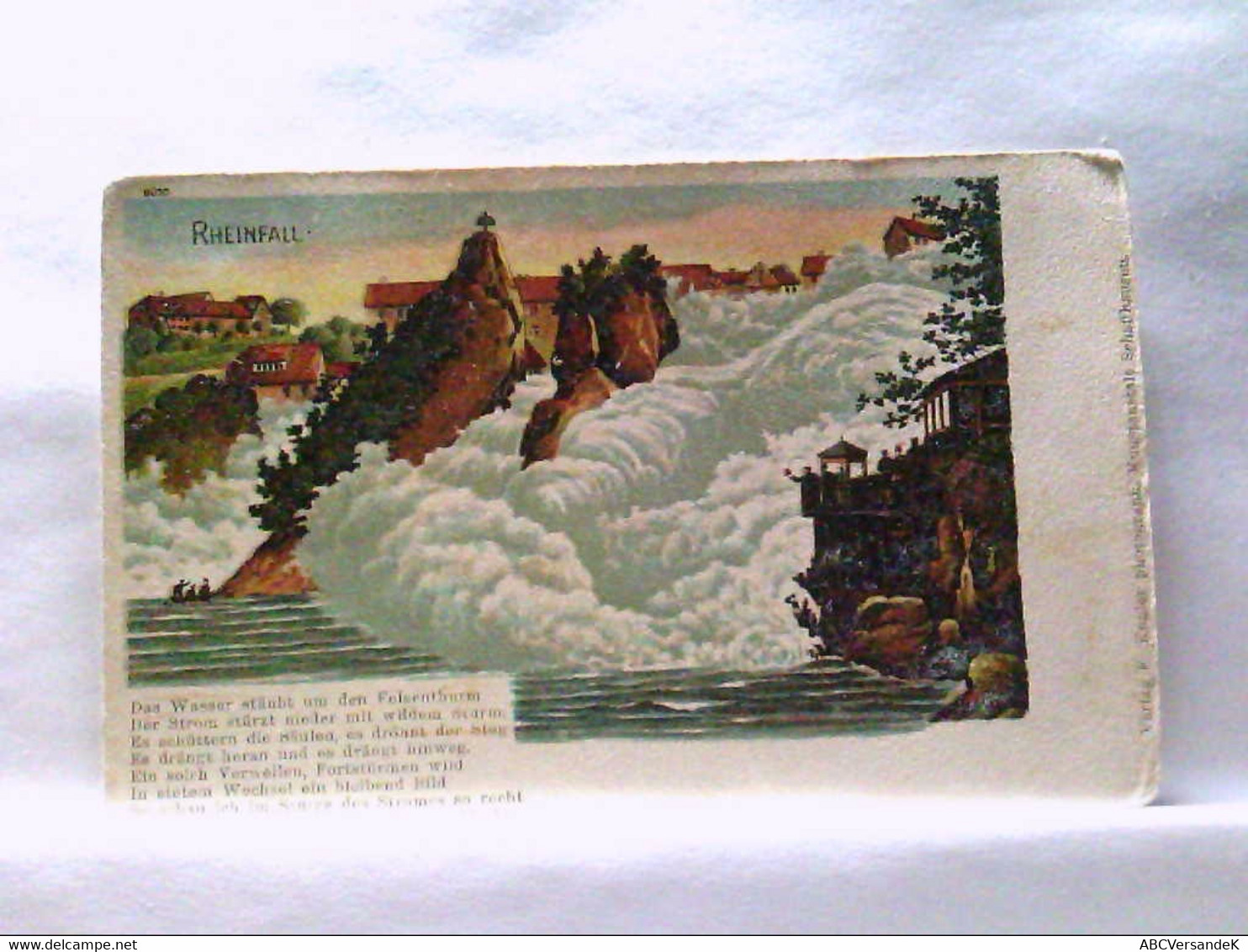 AK Schaffhausen / Schweiz, Rheinfall, Coloriert, Panoramaansicht. - Hausen Am Albis 