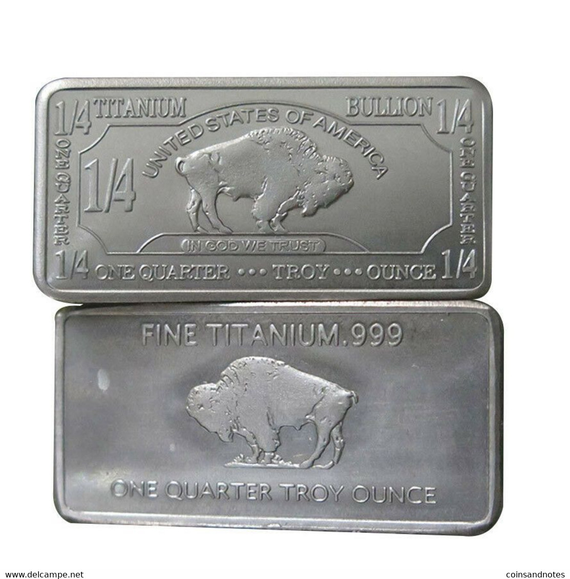 USA - 1/4 Troy Ounce Fine Titanium ‘Buffalo’ Art Bar - UNC - Colecciones