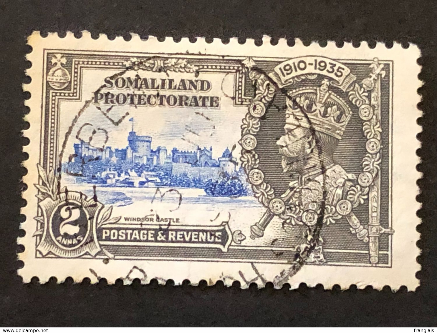 SOMALILAND SG 87   2 Annas Ultramarine And Grey  FU - Somaliland (Protectorate ...-1959)