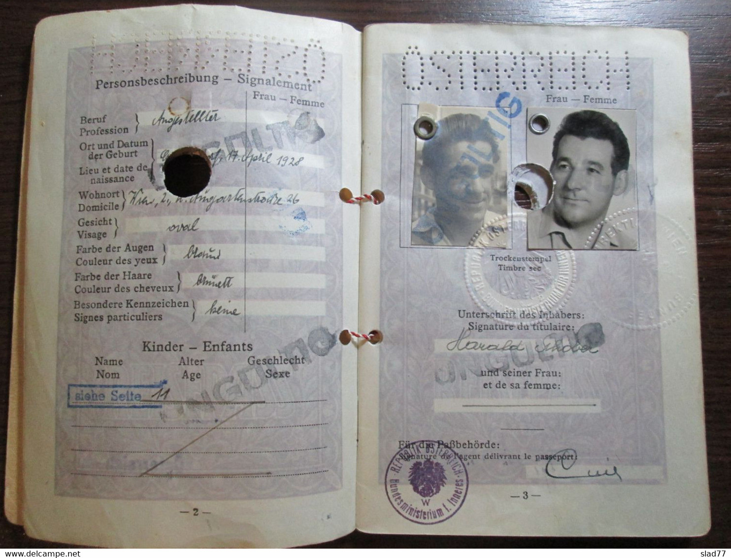 1948 Austrian Passport Expired With Swiss Visa And Italian Tourist Stamp - Historical Documents