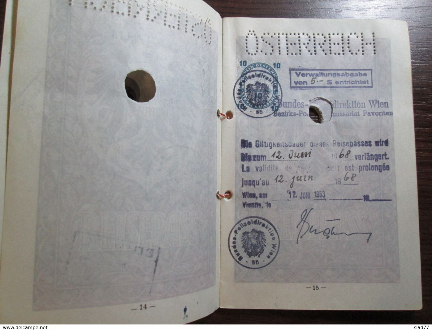 1948 Austrian Passport Expired with Swiss Visa and Italian Tourist Stamp