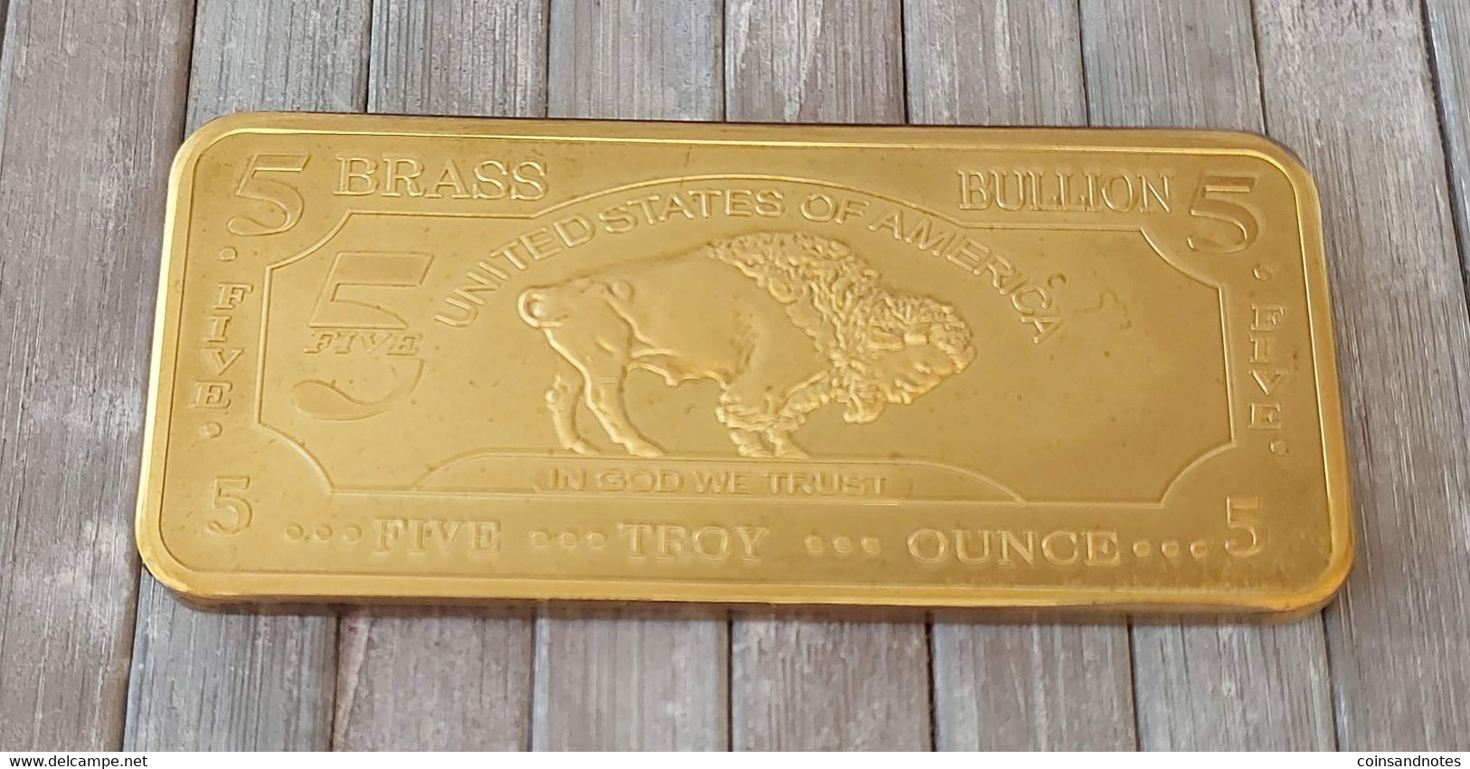 USA - 5 Troy Ounce Brass (messing) Bullion ‘Buffalo’ - UNC - Sammlungen